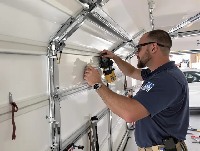 San Juan Capistrano Garage Door Repair technician quieting a noisy garage door in San Juan Capistrano