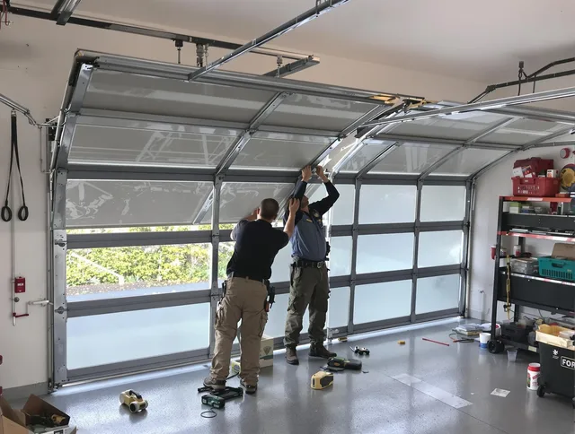 San Juan Capistrano Garage Door Repair expert performing precise panel replacement on San Juan Capistrano garage door