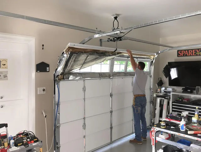 Garage door section replacement by San Juan Capistrano Garage Door Repair in San Juan Capistrano