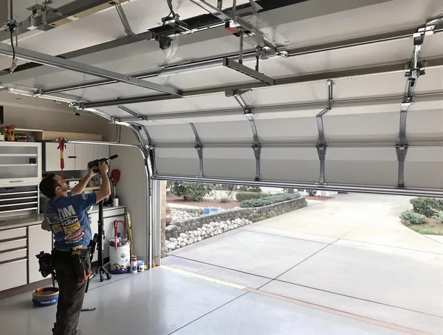 Garage door track repair service by San Juan Capistrano Garage Door Repair in San Juan Capistrano
